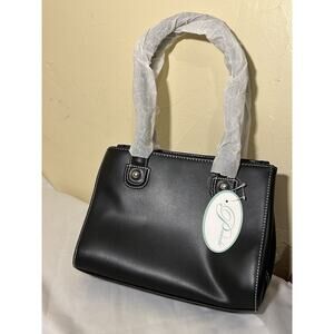 NEW Parinda Medium Black Handbag Purse Retails Wilson Leather Isabella 11075